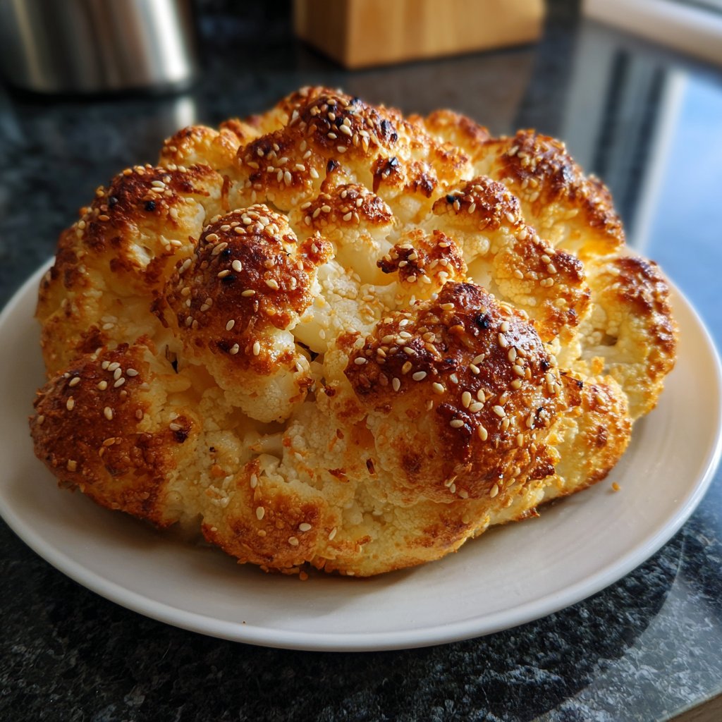 Blumenkohl mit Sesam aus dem Ofen