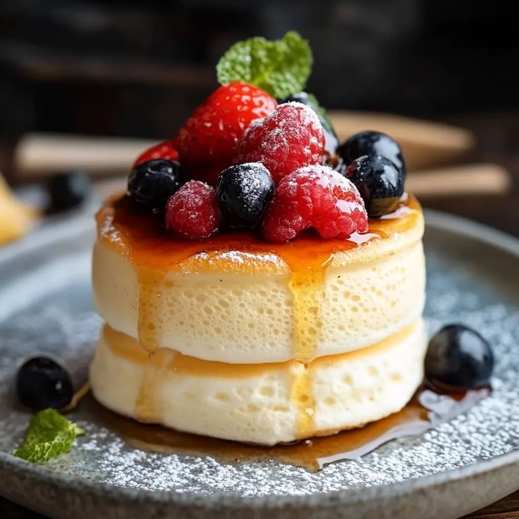 Fluffige japanische Soufflé-Pfannkuchen