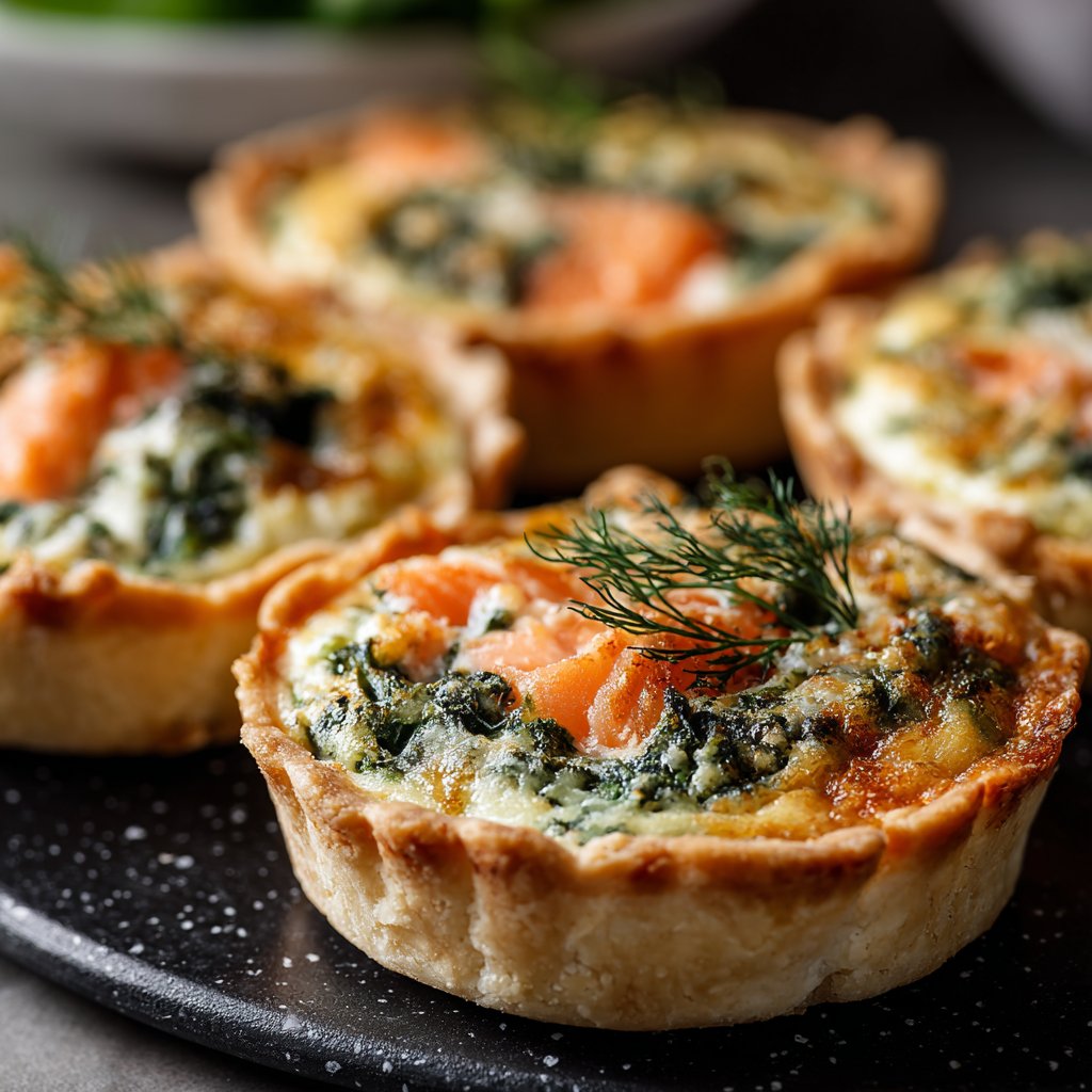 Mini-Quiches mit Lachs