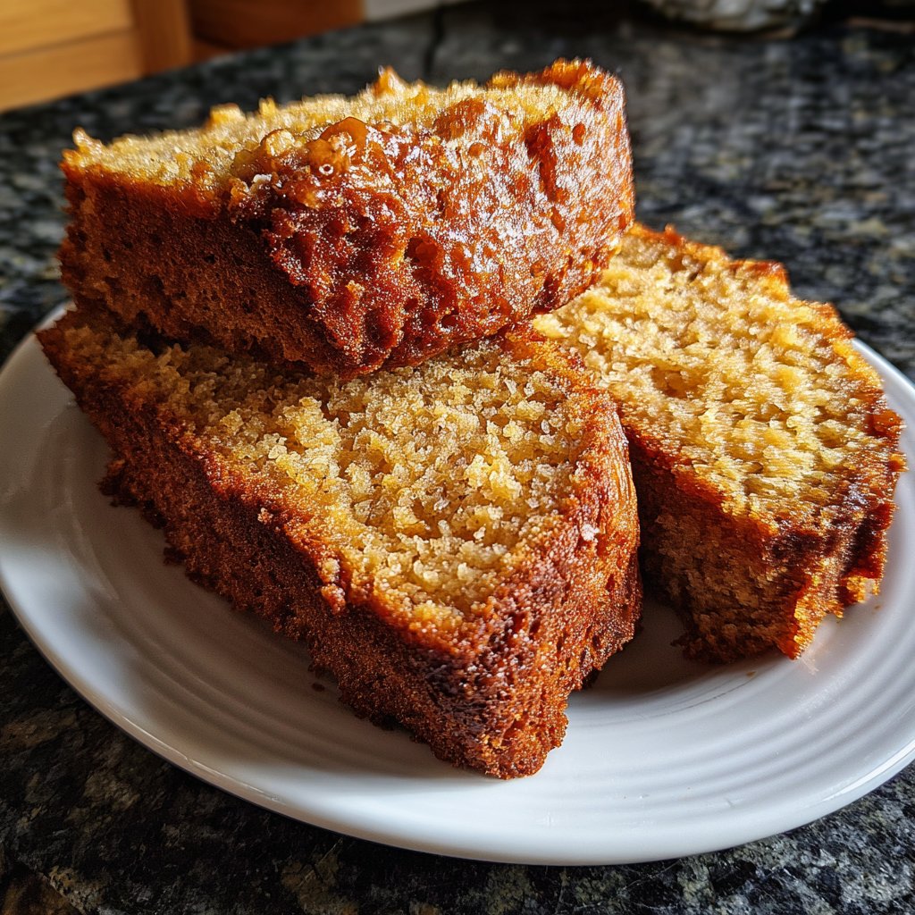 Bananenkuchen mit Hafermehl und Honig