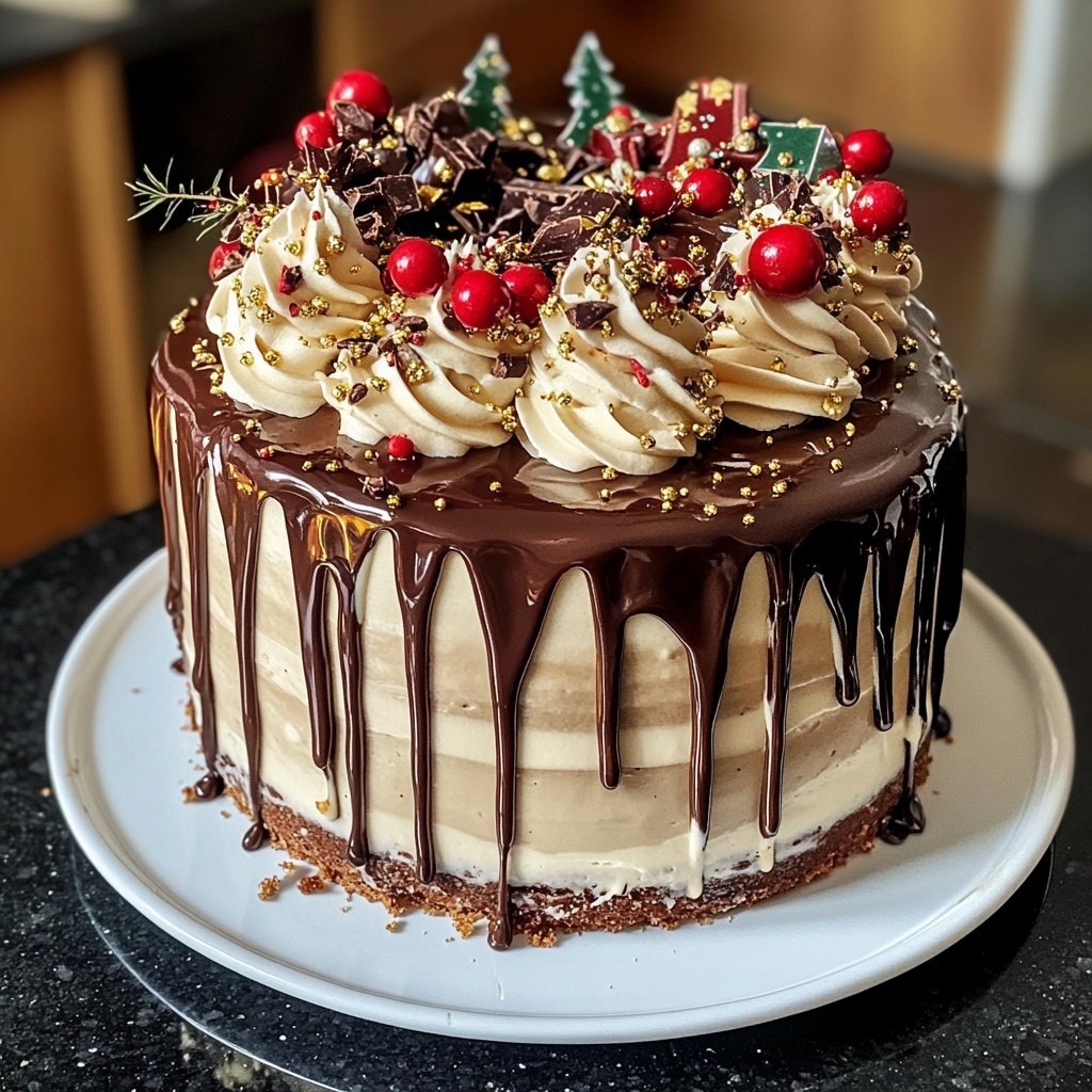 Dripcake-Weihnachtstorte