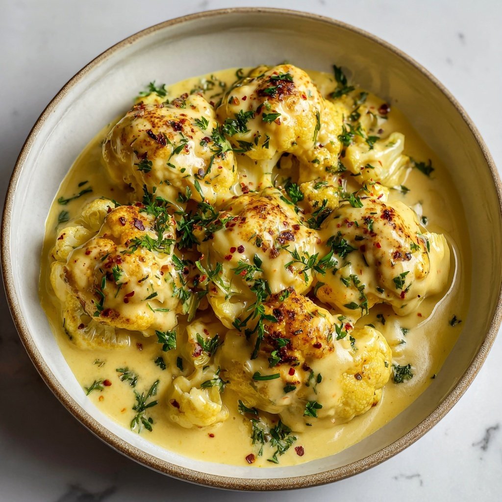 Blumenkohl mit Senfsauce