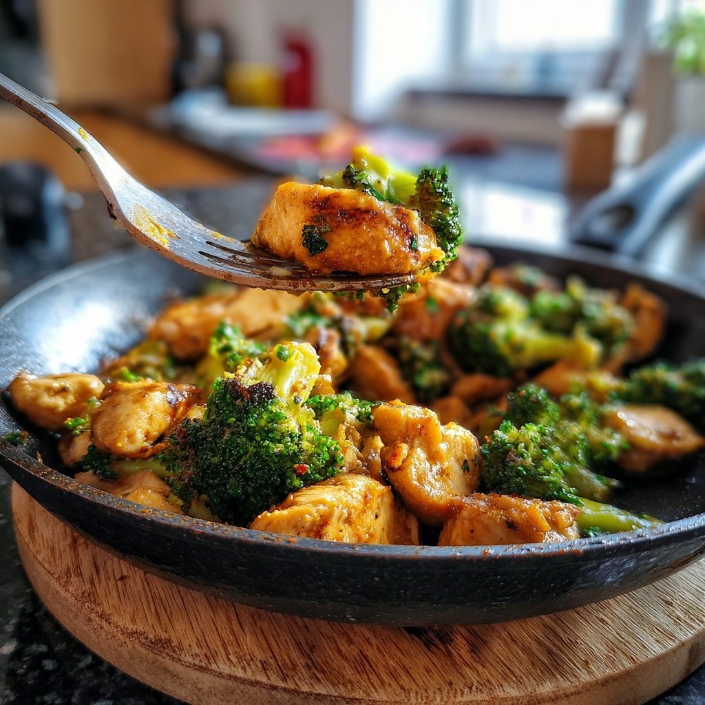 Hähnchenbrust mit Brokkoli Pfanne