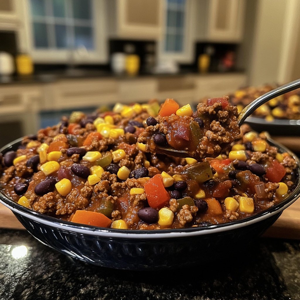 Chili sin Carne mit Mais