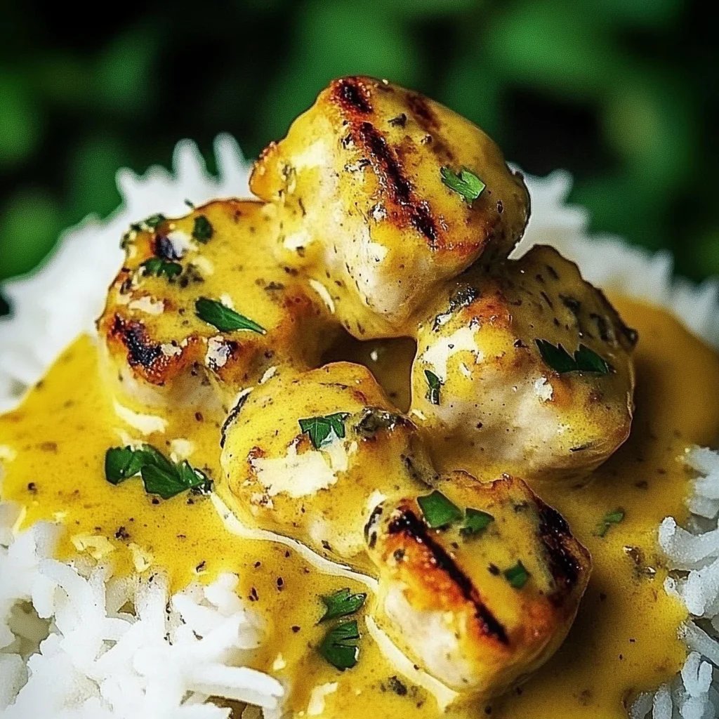 Schnelles Honig Senf Hähnchen mit Reis