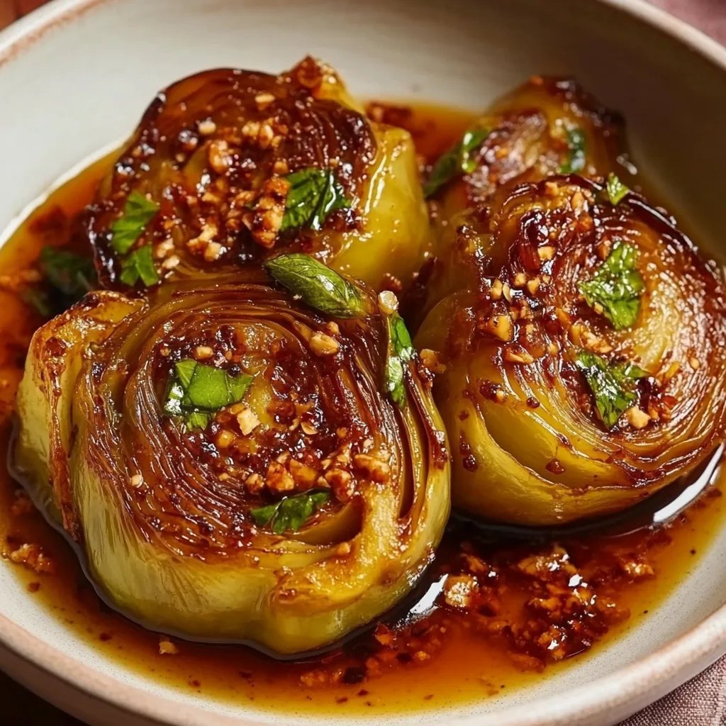 Zart Geschmorter Spitzkohl mit Würziger Sauce