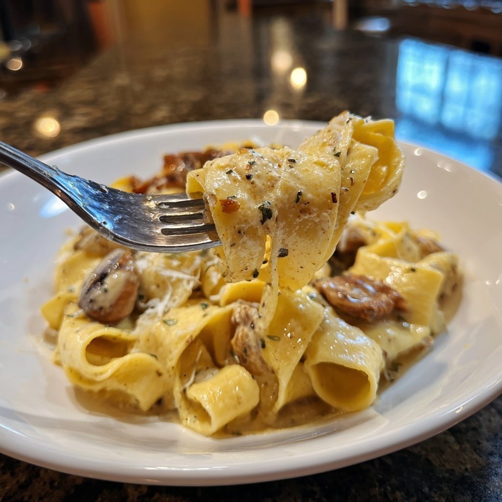 15 Minuten Pasta Rezept! - Unsere extra-cremigen Papardelle mit Maronen