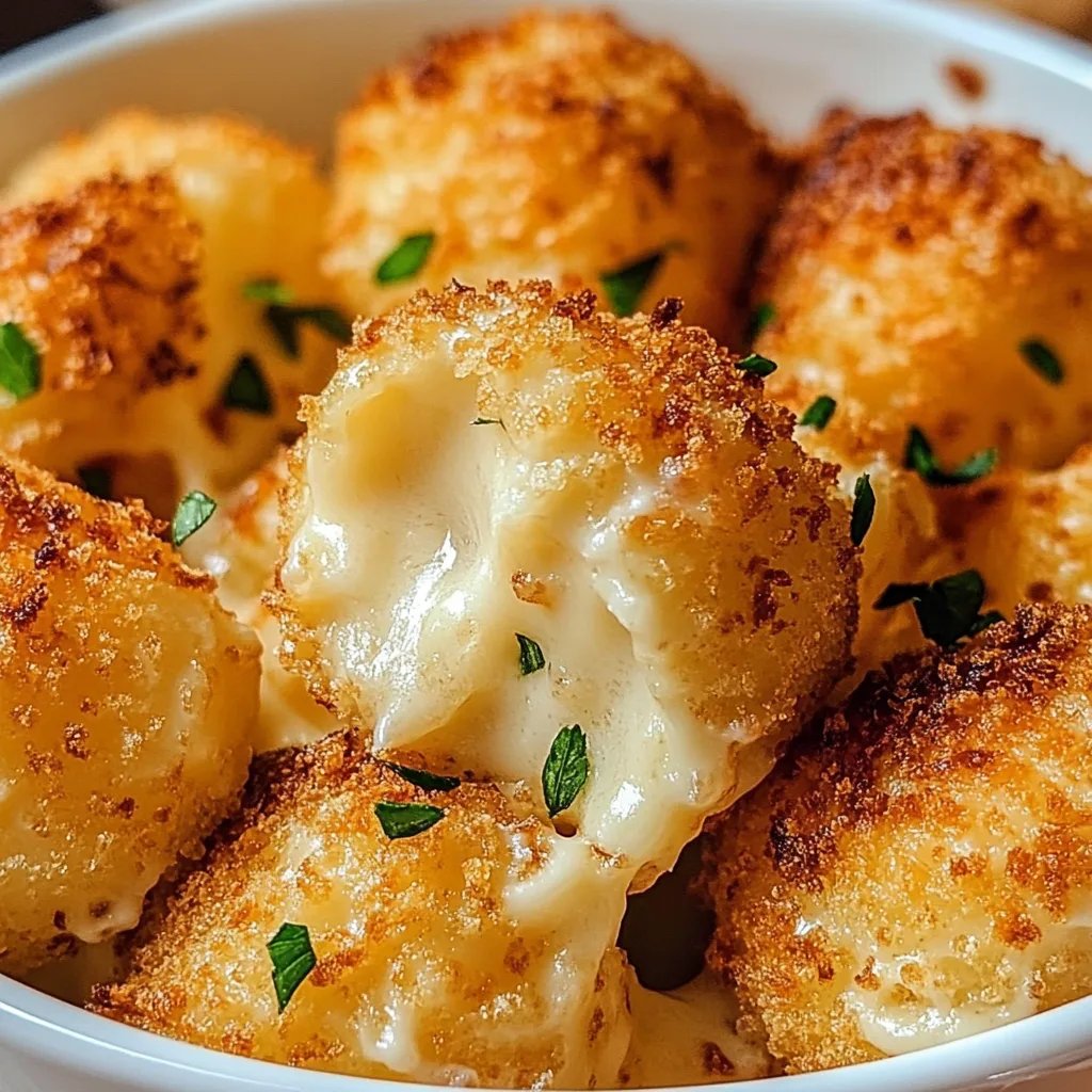 Käse-Kartoffelpüree-Bällchen aus der Heißluftfritteuse