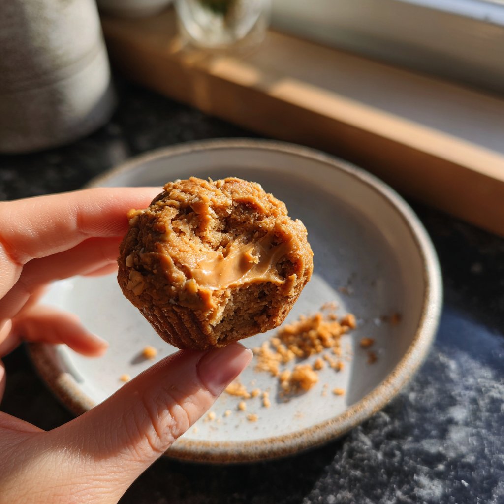 Protein Bällchen mit Erdnussbutter und Hafer