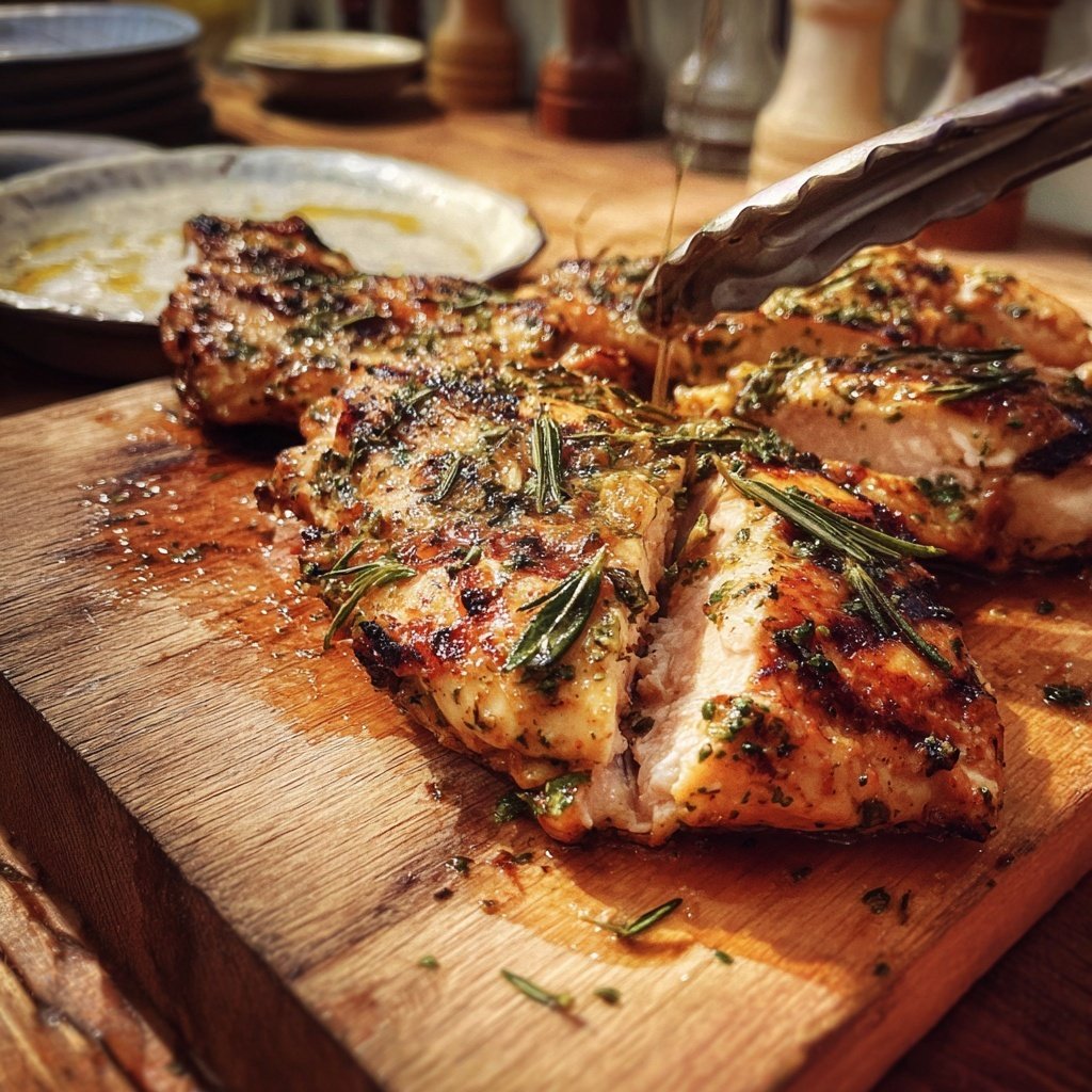 Gegrilltes Zitronen Hähnchen Mit Rosmarin