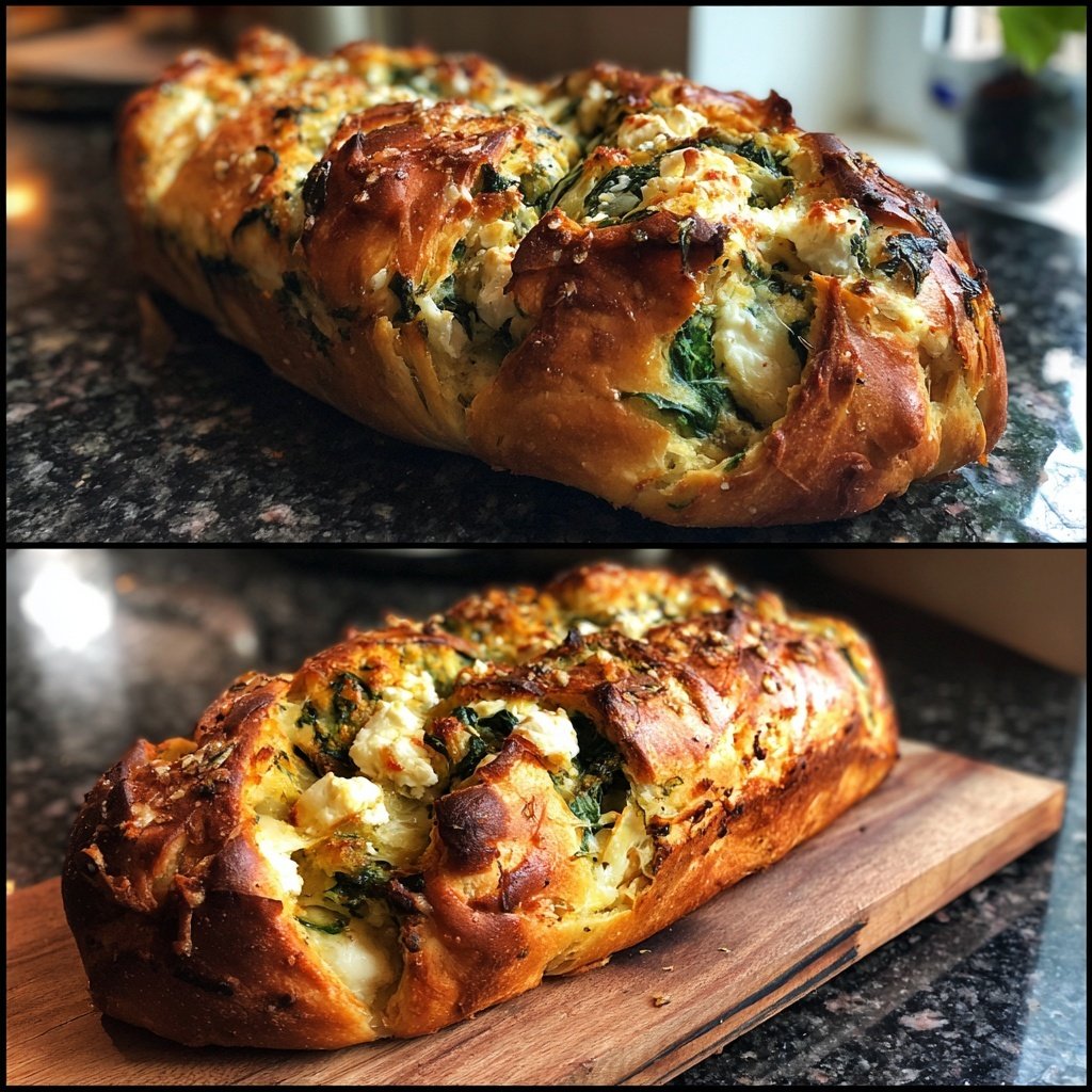 Zupfbrot Mit Spinat Und Feta