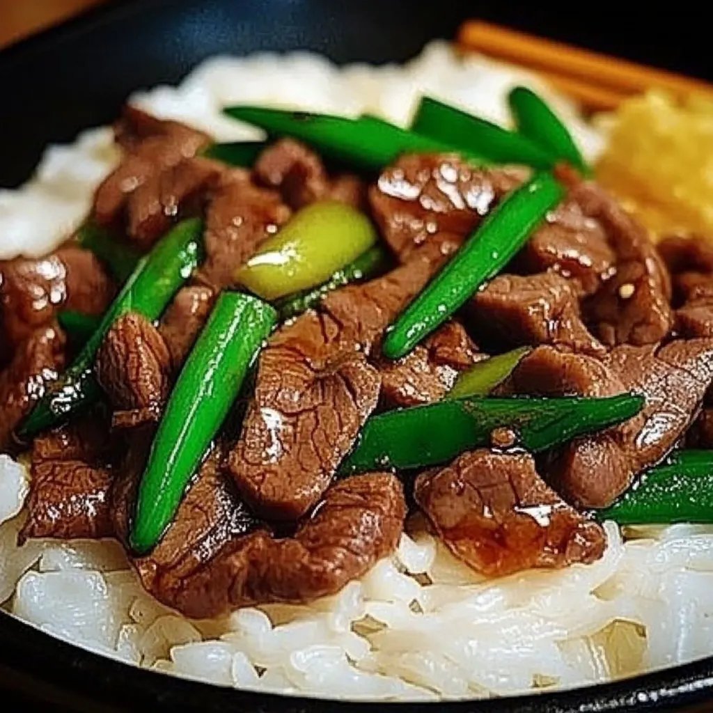 Chinesisches Rindfleisch mit Zwiebeln