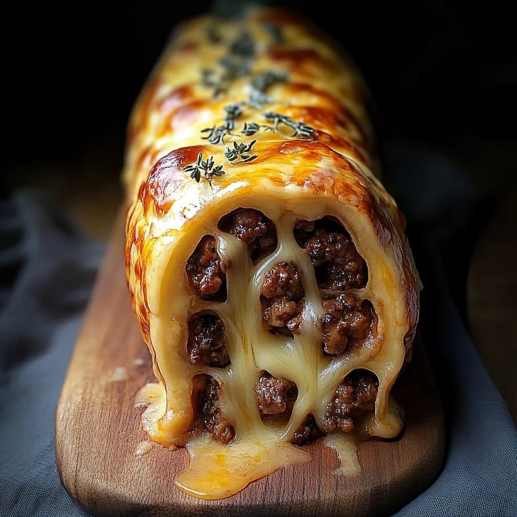 Hackfleisch-Käse-Rolle