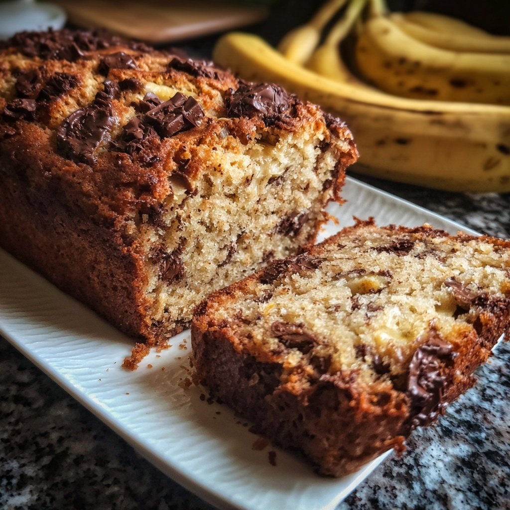 Bananenkuchen mit Schokolade