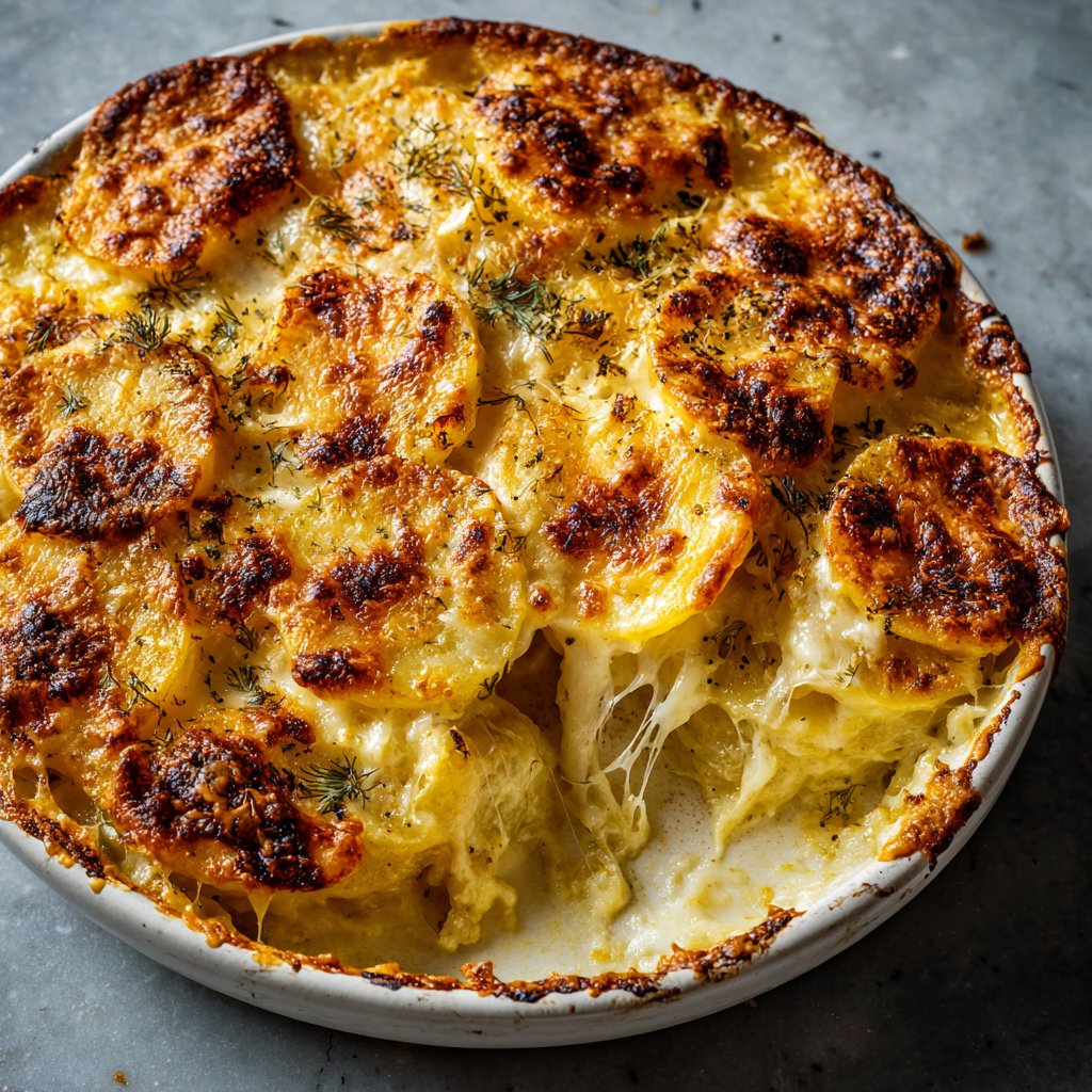 Kartoffelgratin mit Fenchel