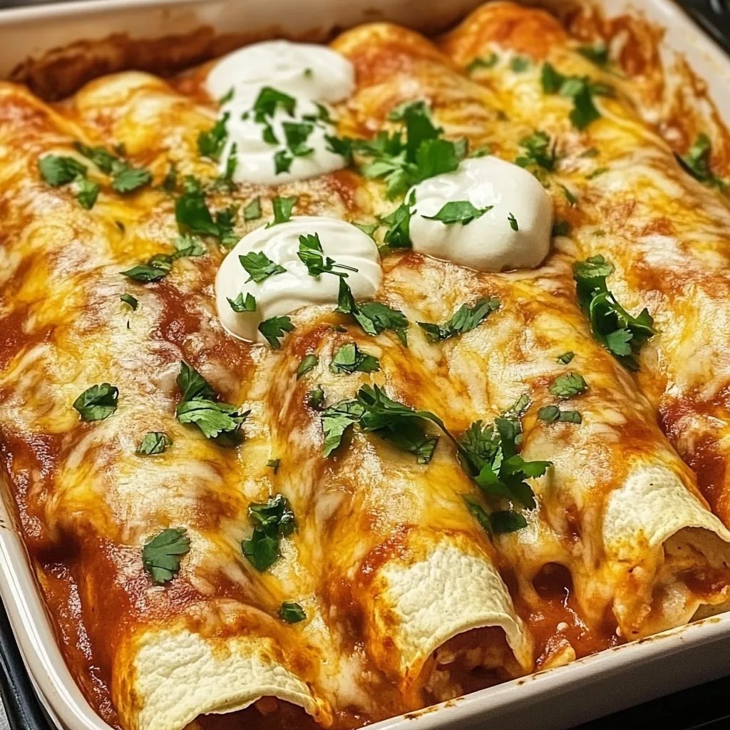 Ultimatives schnelles und einfaches Hähnchen-Enchiladas-Rezept für das Abendessen!