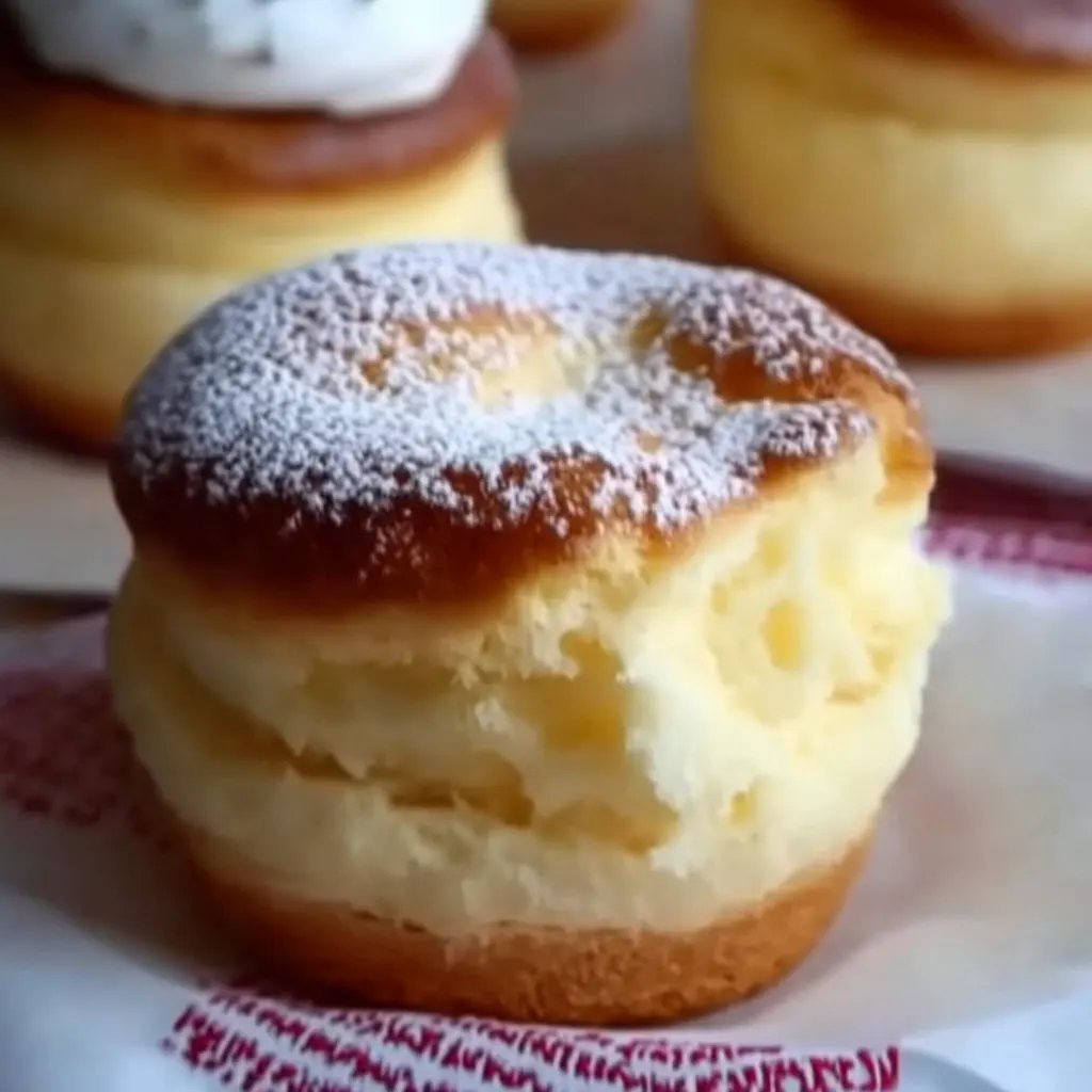 Quarkmuffins mit Vanillepudding