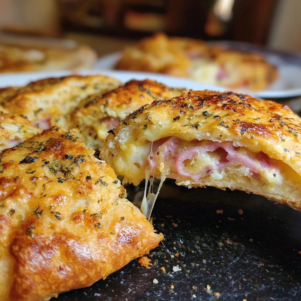 Blätterteig mit Schinken und Käse - Schnell und lecker - Rezepte Recipebyme