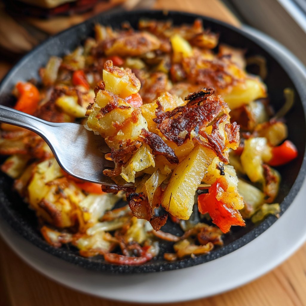 Abendessen mit Kartoffelpfanne