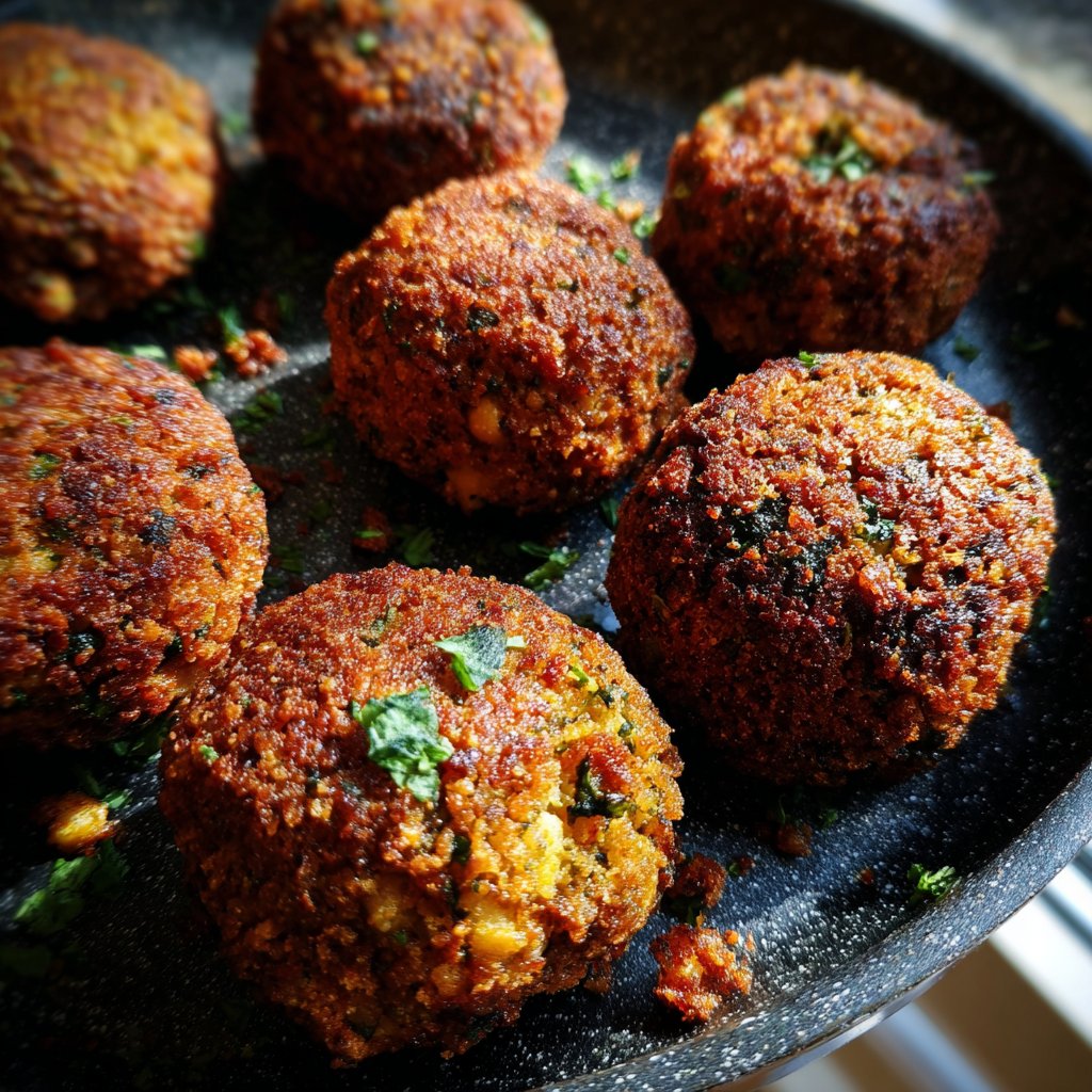 Falafel in der Pfanne
