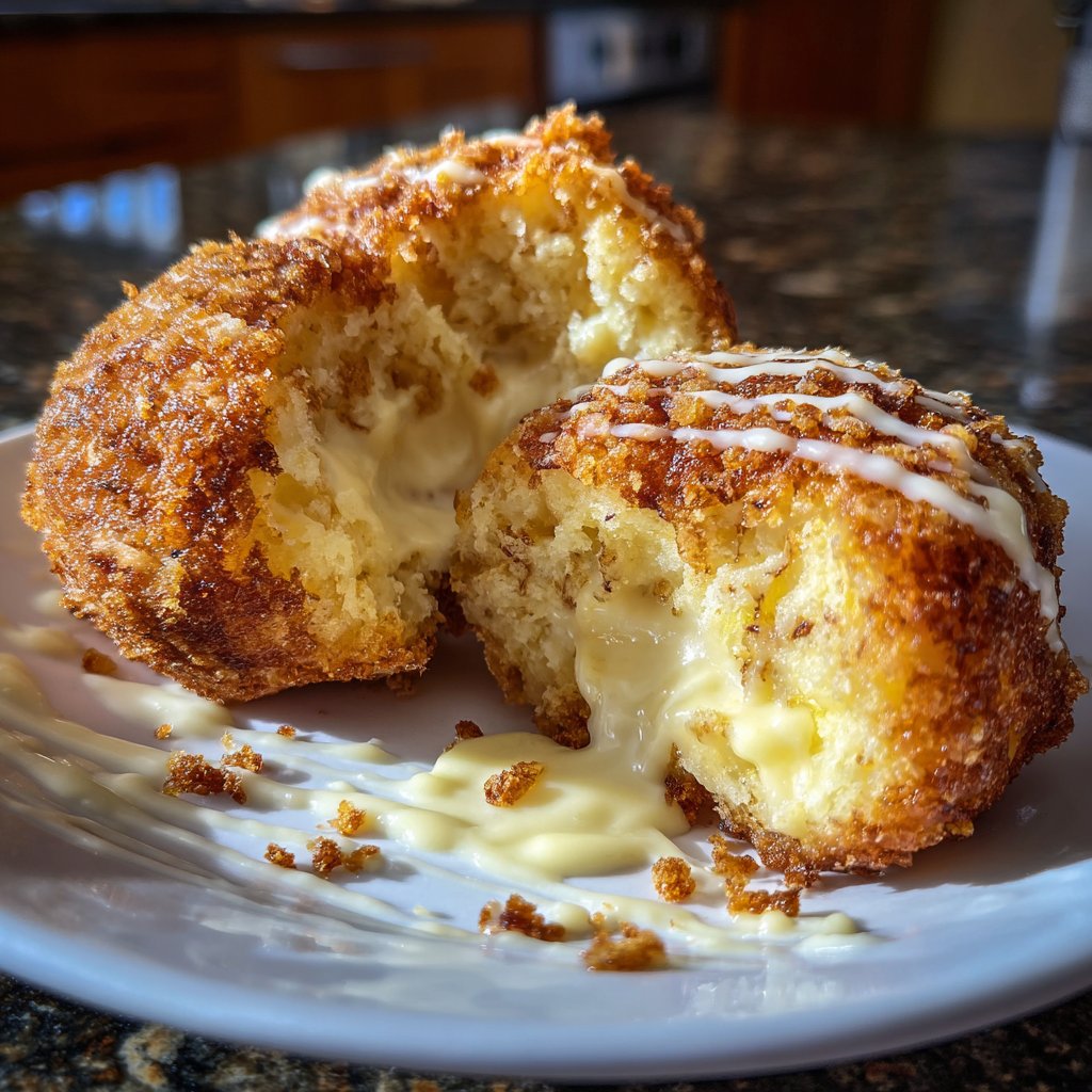 Quarkbällchen mit Vanillejoghurt
