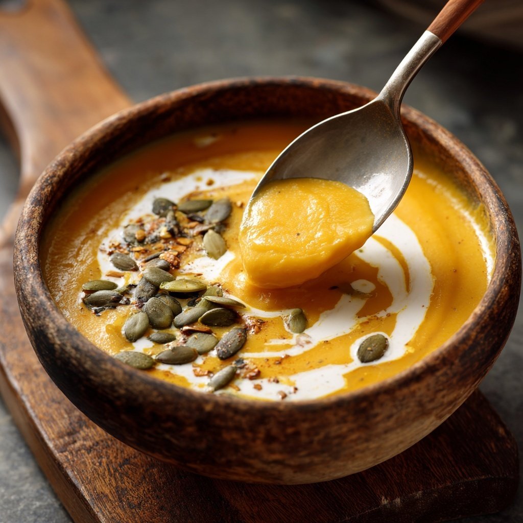 Herzhafte Kürbis-Maronen-Suppe für kalte Abende - ZweiGabeln