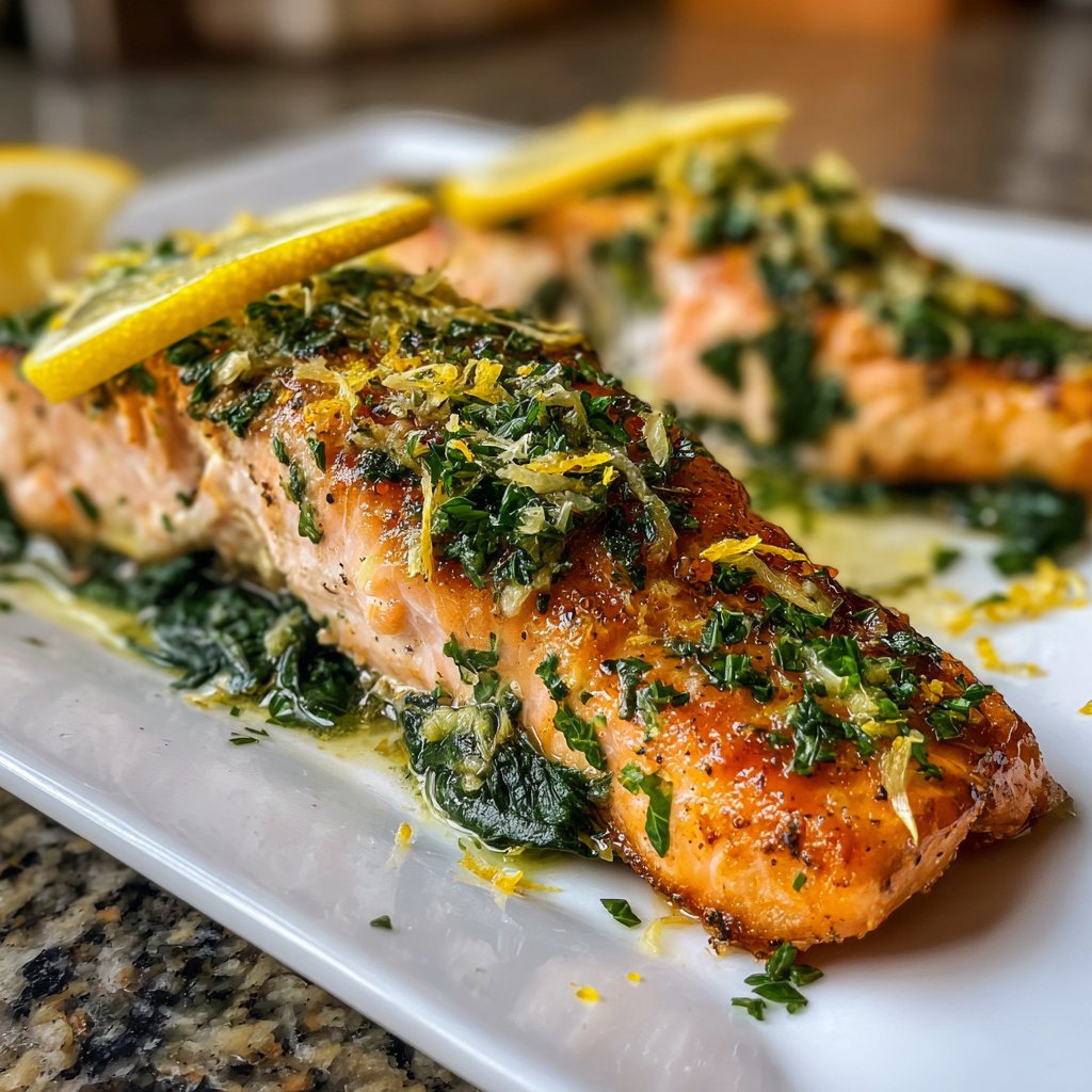 Lachs auf Spinatbett