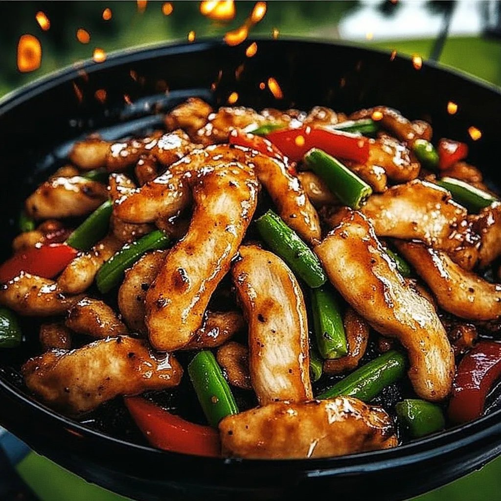 Feuerwerks Hähnchen Pfannengericht