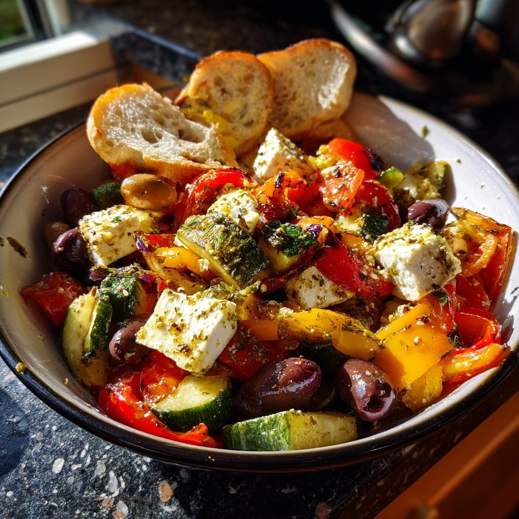 Gesund & Leicht Mediterrane Gemüsepfanne mit Feta